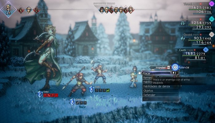 Octopath Traveler II HD-2D combate