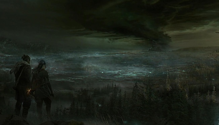 Banishers: Ghosts of New Eden Red Antea arte paisaje