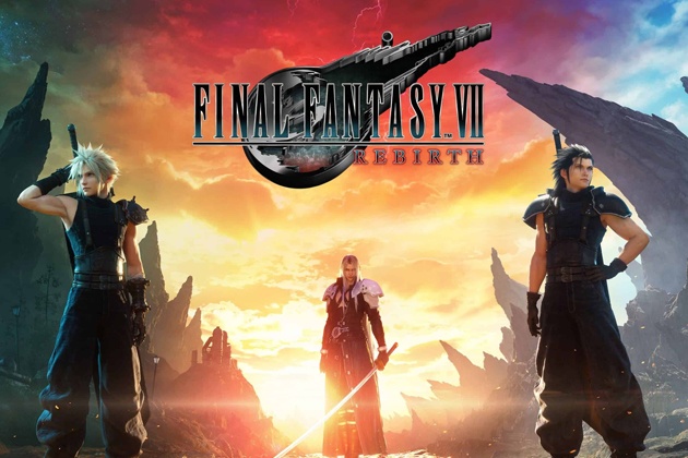 Final Fantasy VII Rebirth arte portada Cloud Sefirot Zack
