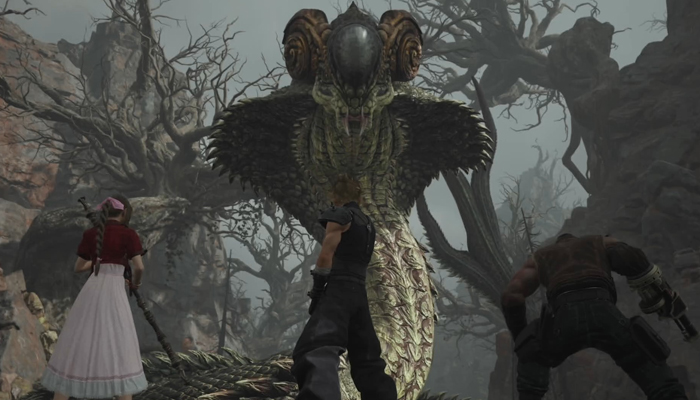 Final Fantasy XVI o VII Rebirth Aerith Cloud Barret Midgardsormr