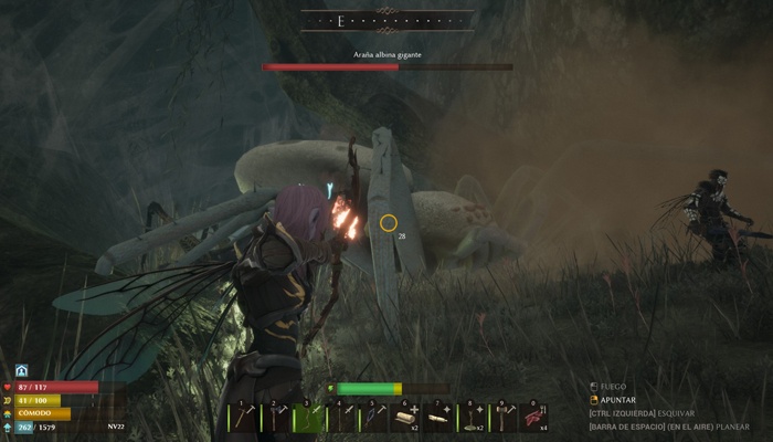 Smalland: Survive the Wilds jefe araña combate