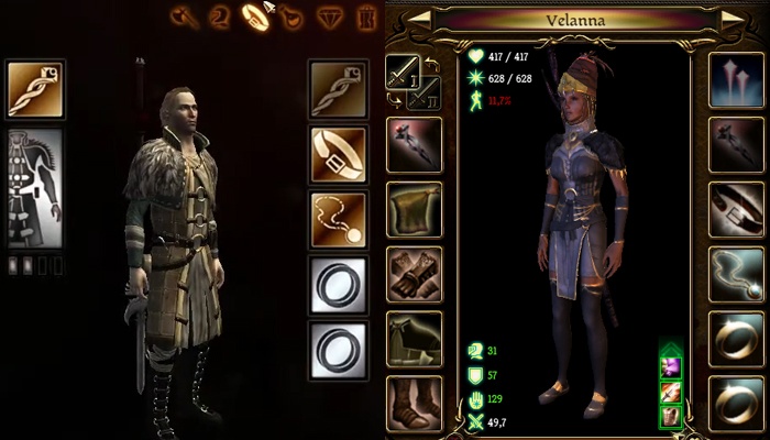 El mejor Dragon Age 2 vs Origins inventario equipo Bioware