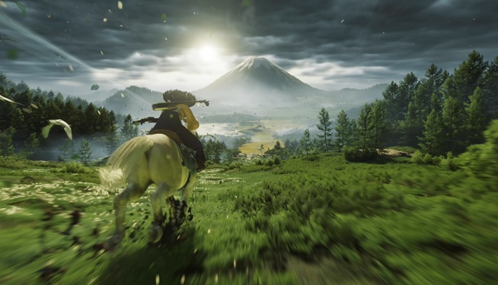 Ghost of Yotei Atsu monte primer caballo