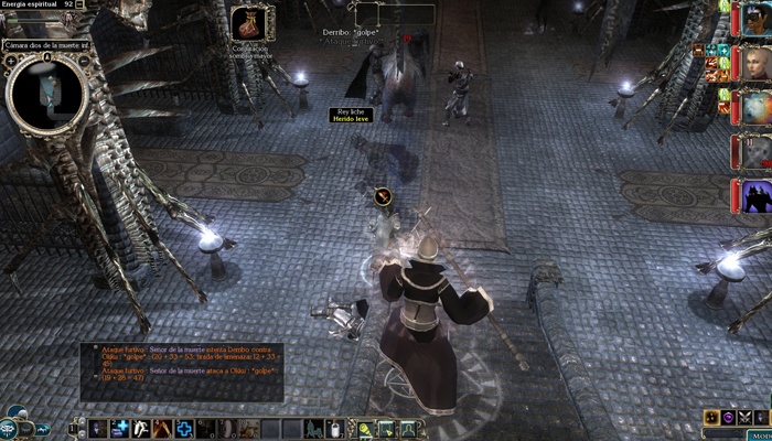 Neverwinter Nights 2: Mask of the Betrayer combate rey lich