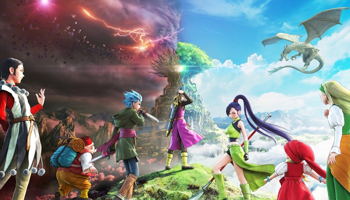 Dragon Quest XI arte portada Servando Rob Erik Luminario Jade Verónica Serena