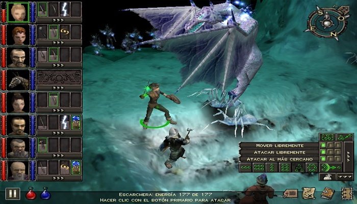 Dungeon Siege cueva dragón hielo