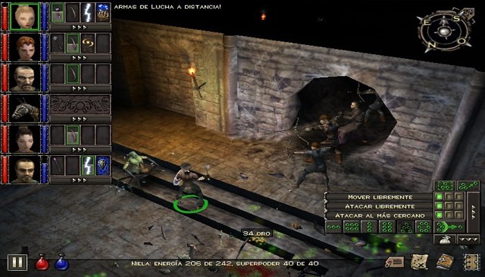 Dungeon Siege mazmorra grupo combate