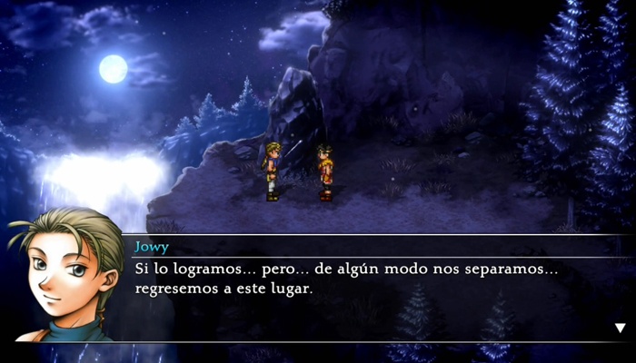 Suikoden I&II HD Remaster Jowy Riou promesa inicio final